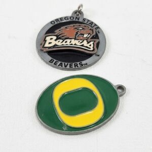 Vintage 2003 Siskiyou NCAA Oregon Ducks & OSU Beavers Charm Set - Rivalry Pair